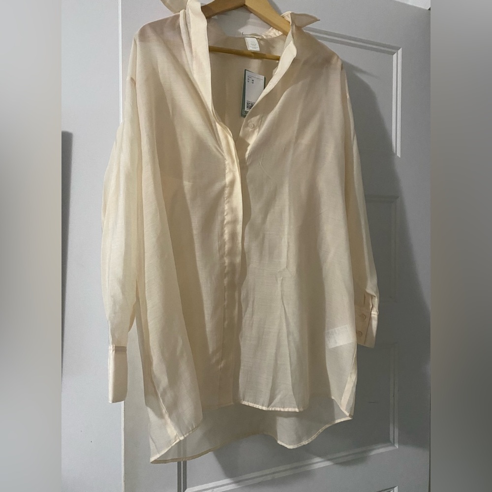 H&M sheer button up